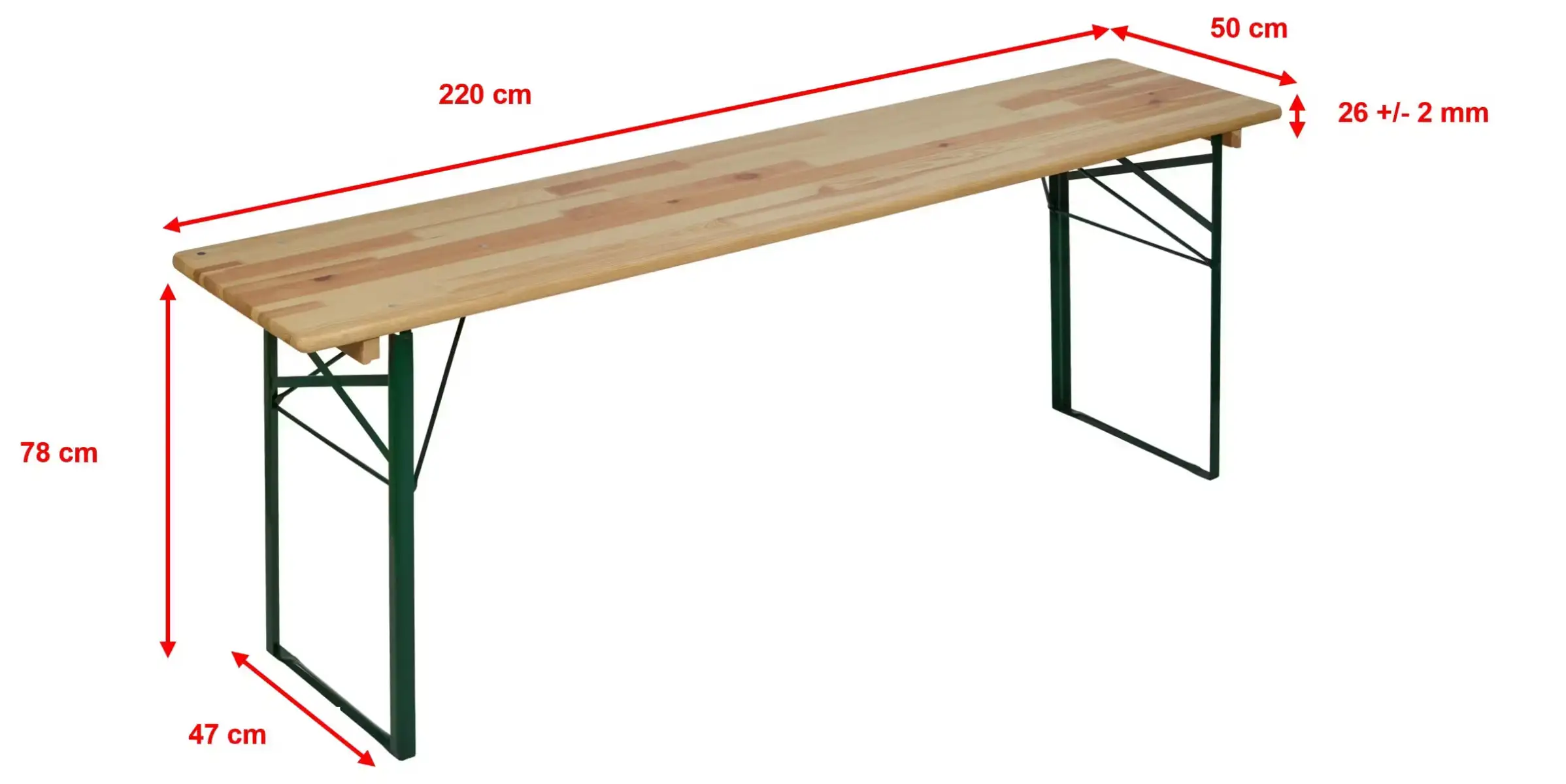 Festzeltgarnitur 50cm Tischbreite – Bild 2